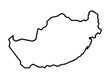 © md - Outline map of south africa showing its distinctive shape and geographic borders