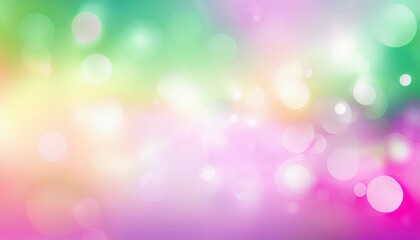Wall Mural - dreamy pastel bokeh background with soft rainbow glow and blurred light circles ideal for wallpaper 