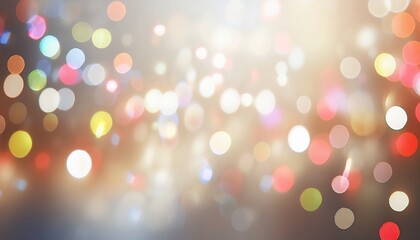 Wall Mural - soft glowing bokeh lights in warm festive colors with dreamy blurred background perfect for holiday wallpaper or banner