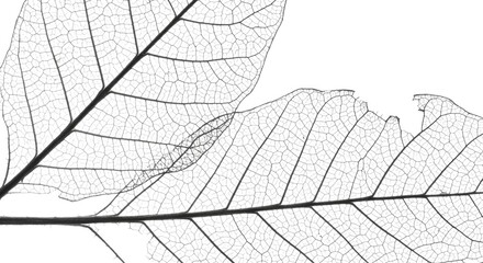  Skeleton Leaf Structure Close-up veins texture nature macro photography botanical plant detail pattern black and white monochrome