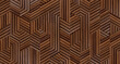 © kartik - A wooden panel surface featuring striped patterns in warm brown tones, creating a modern geometric design.