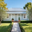 © yaowan - Front View of Charming Australian Suburban House with Garden