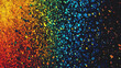 © Юрій Онуфрійчук - Grainy noisy gradient background, abstract vibrant color shape, glowing rainbow yellow green orange blue black noise texture banner design