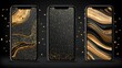 © McSchweith - Gold abstract mobile phone screens