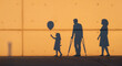 © Riswan - Diverse Inclusive Shadows – Symbolic Silhouette of Accessibility, Children, and Everyday People on Minimal Wall Background for Corporate and Social Campaigns