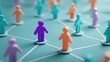 © Sarut - A diverse group of people forming a connected network collaborating and supporting each other towards common goals and shared success