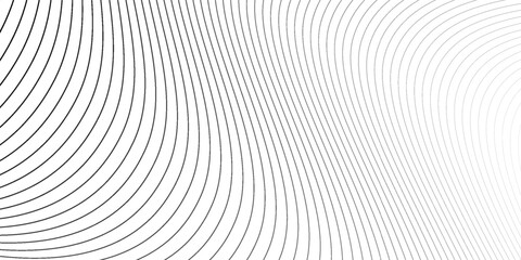 Wall Mural - Abstract blue wavy line pattern on white background.
