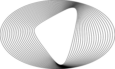 oval line shapes made of lines with blend effect