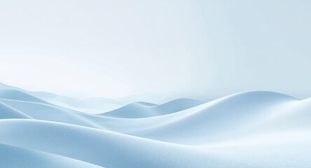 Serene Abstract Landscape, Gentle Blue Waves of Texture Under Soft, Diffused Lighting.