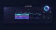 © Budi - Futuristic AI music composer UI with sound wave visualization, digital control, interactive assistant interface for generative music, creative audio production, and artificial intelligence technology