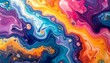 © Sonu - Flowing liquid marble texture with glossy multicolor swirls artistic fluid dynamic abstract background