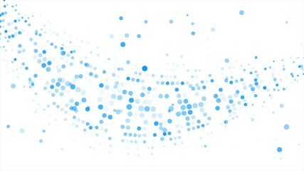 Wall Mural - Bright blue minimal dotted waves abstract linear background. Geometric concept halftone motion design. Video animation Ultra HD 4K 3840x2160