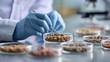 © PrettyVectors - Quality control testing pet food samples on laboratory dishes