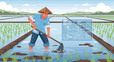 Smart agriculture with digital interface integration for modern farming techniques
