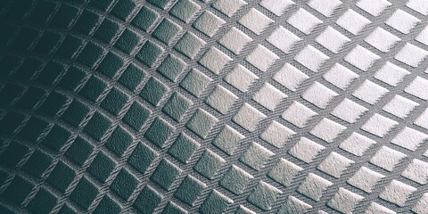 Close up abstract texture of a textured surface with a repeating diamond pattern and gradient lighting