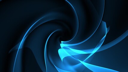 Wall Mural - abstract glowing blue energy swirl on a dark background