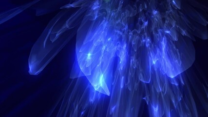 Wall Mural - explosive blue crystal-like abstract formation