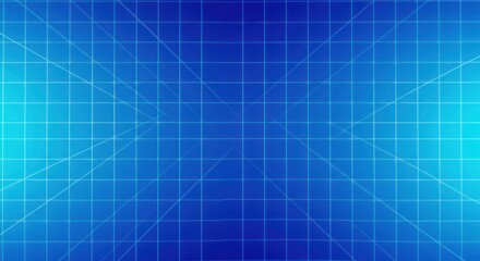 Abstract blue grid pattern with faint light effects