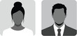 © MdImran - Two silhouette profile pictures of a woman and a man in grayscale