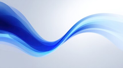 Wall Mural - stunning photo of blue abstract wave background with white background. ai generative.