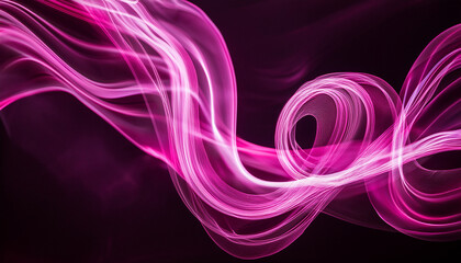 Wall Mural - pink neon glow with swirling smoke effects in motion