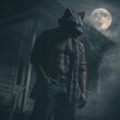 © Elvina - muscular man in werewolf mask