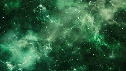 Wall Mural - A green space with stars and a green background. The stars are small and scattered throughout the image