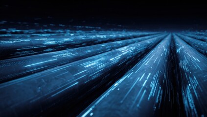 Abstract digital pipes.  Dark futuristic