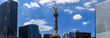Mexico City tourist attraction Angel of Independence column near financial center and El Zocalo.