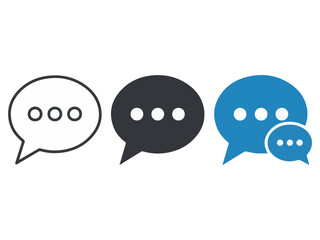 Wall Mural - Chat bubble vector icon message speech balloon talk bubble communication icon conversation bubble vector graphic design
