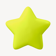Wall Mural - Green star, 3D rendering shape