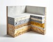 © ZaynR - Detailed building corner cross-section multi-layered wall, floor, and insulation elements