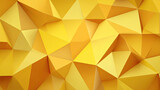 Golden yellow abstract geometric layout in polygon shapes creates vibrant and dynamic background with sharp edges and depth