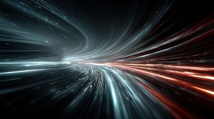 Wall Mural - Visualizing High-Speed Data Transfer Concept in Abstract Design