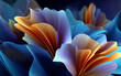 © fanjianhua - Abstract and colorful digital flower petals with vibrant hues