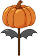 © laraJ - Halloween Pumpkin Lollipop with Bat Decoration (할로윈 호박 롤리팝, 박쥐날개 장식)