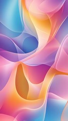 Wall Mural - Abstract Background with Intertwined Colorful Waves