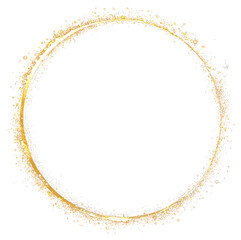 Wall Mural - PNG Golden circle frame decoration shimmer glitter.