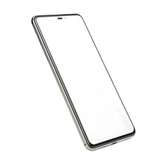 Floating minimal smartphone with sleek design and bright display