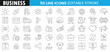 © RUSMA - Business line icon set. Containing finance, shopping, teamwork, growth, management, planning, office, security, success, innovation, communication and more. Editable stroke vector icons collection.