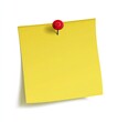 © Lampu - Blank yellow sticky note pinned to white background