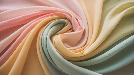 Swirling pastel fabric texture soft flowing material colorful abstract pattern