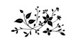 © Habibah - leaves and flowers silhouettes isolated with cartoon vector illustration on transparent background