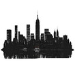 London city and Berlin's black skyline silhouette with a European flag, vector urban illustration