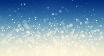 Blurred bokeh lights on a gradient blue yellow background