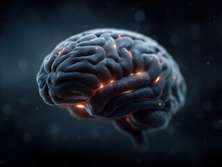 Wall Mural - neural pathways illuminating intelligence digital realm 3d render abstract close-up cognitive scienc