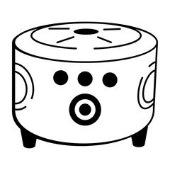 Canvas Print - A drawing style icon showing a sound sensor
