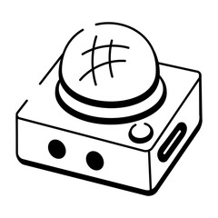 Canvas Print - A doodle style icon showing a sensor

