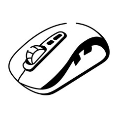 Canvas Print - A drawing style icon showing a mouse
