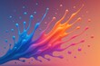 © CrazyJuke - Explosive Hues: An artful splash of color erupts, showcasing a gradient of vivid blues, purples, and oranges, creating a visually stunning, abstract composition.